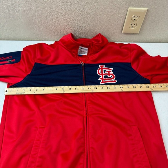 Genuine Merchandise Men's Full Zip Jacket Long Sleeve Red/Black‎ Size L - Picture 10 of 12